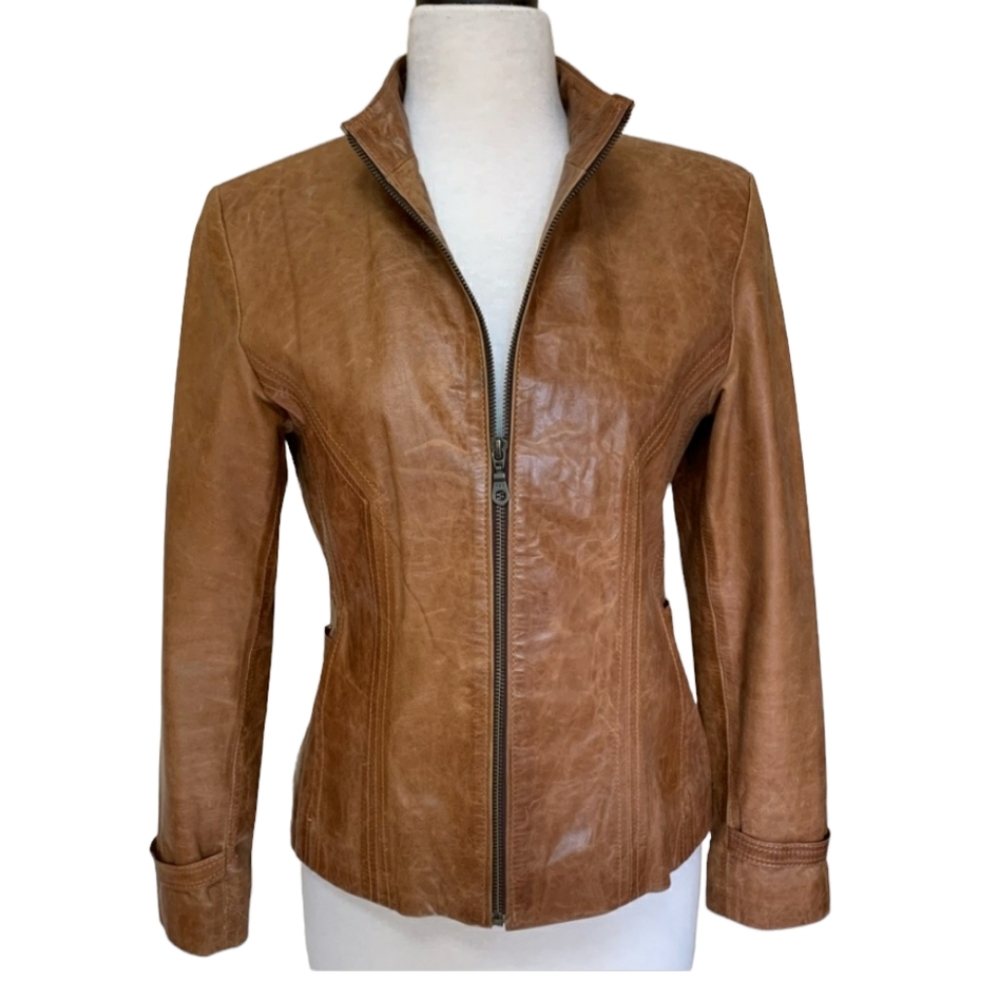 👢👖🕶Vintage Leather Factory M & M Leather Classic  Tailored Jacket